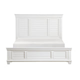 Mackinac White King Panel Bed by Homelegance at Eve Furniture