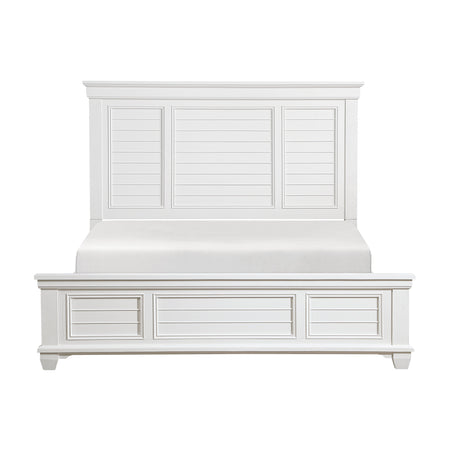 Mackinac White King Panel Bed by Homelegance at Eve Furniture
