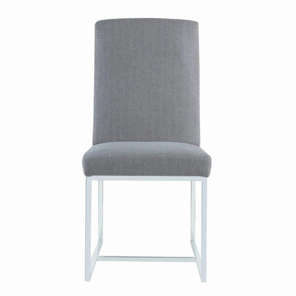 Mackinnon Gray/Chrome Upholstered Side Chairs, Set of 2 by Coaster at Eve Furniture