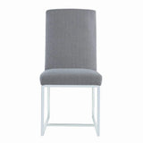 Mackinnon Gray/Chrome Upholstered Side Chairs, Set of 2 by Coaster at Eve Furniture