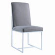 Mackinnon Gray/Chrome Upholstered Side Chairs, Set of 2 by Coaster at Eve Furniture