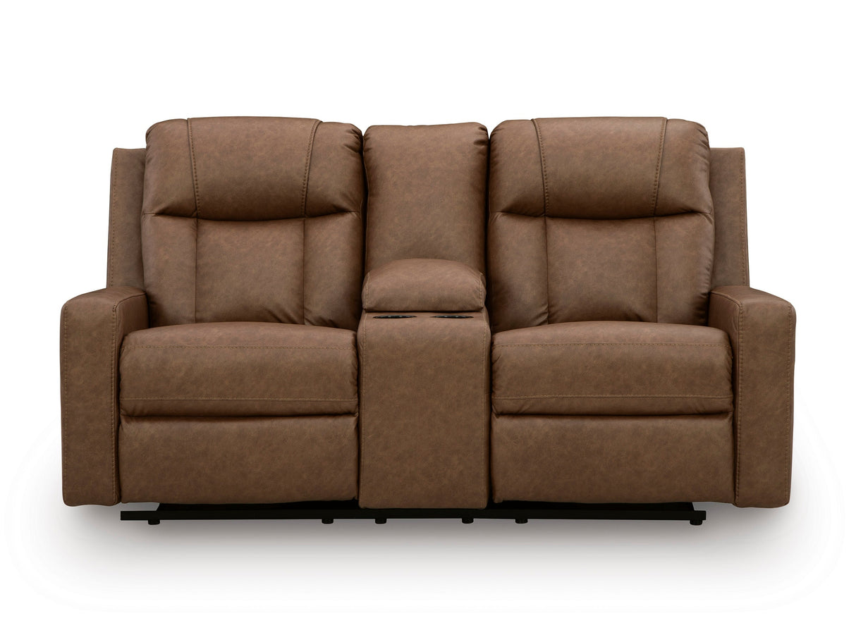 Mackmenville Caramel Reclining Living Room Set by Ashley at Eve Furniture