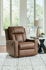 Mackmenville Caramel Zero Wall Recliner by Ashley at Eve Furniture