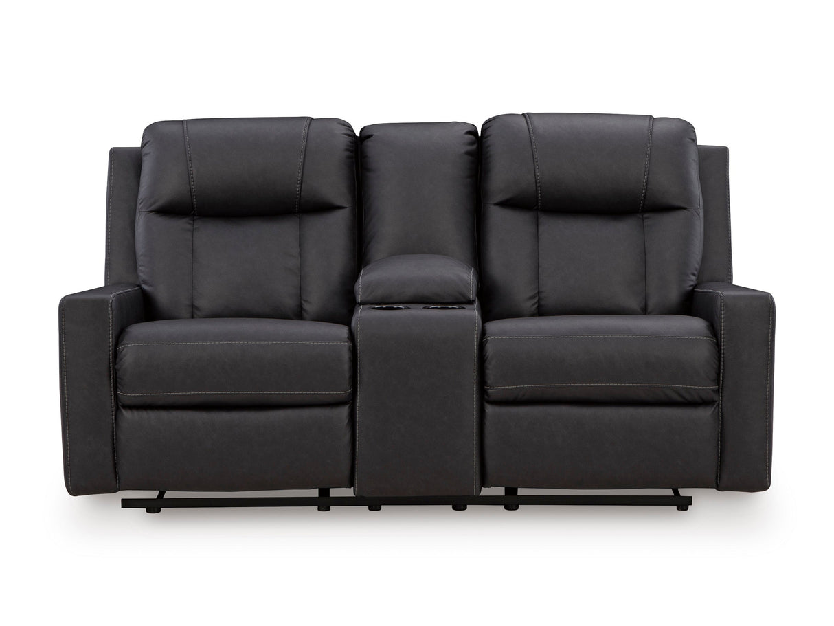 Mackmenville Carbon Reclining Living Room Set by Ashley at Eve Furniture