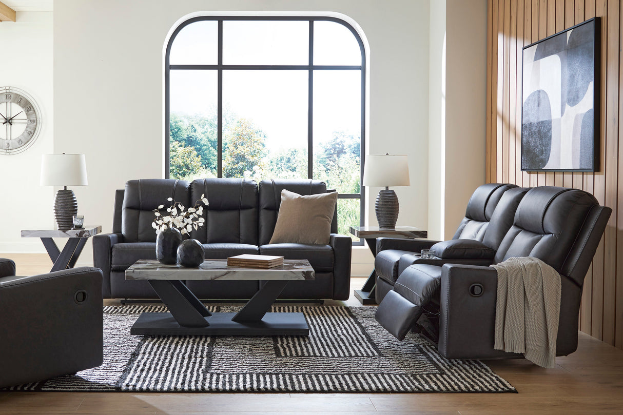 Mackmenville Carbon Reclining Living Room Set by Ashley at Eve Furniture