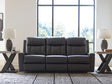 Mackmenville Carbon Reclining Sofa and Loveseat by Ashley at Eve Furniture