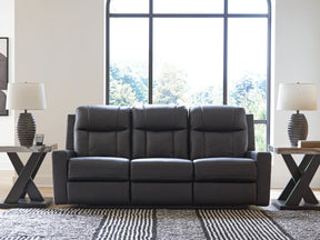 Mackmenville Carbon Reclining Sofa and Loveseat by Ashley at Eve Furniture