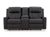 Mackmenville Carbon Reclining Sofa and Loveseat by Ashley at Eve Furniture
