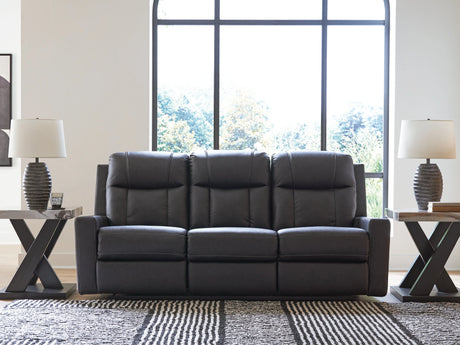 Mackmenville Carbon Reclining Sofa and Loveseat by Ashley at Eve Furniture