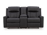 Mackmenville Carbon Reclining Sofa and Loveseat by Ashley at Eve Furniture