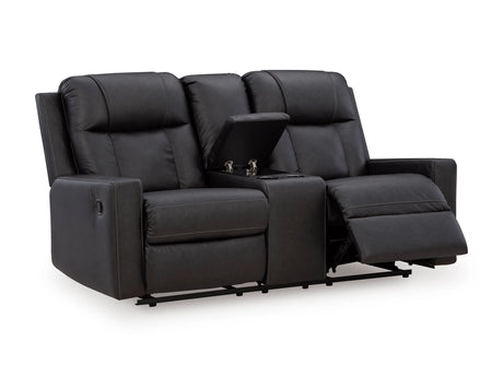 Mackmenville Carbon Reclining Sofa and Loveseat by Ashley at Eve Furniture