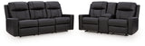 Mackmenville Carbon Reclining Sofa and Loveseat by Ashley at Eve Furniture
