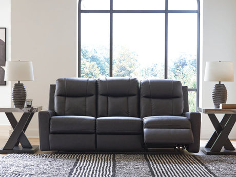 Mackmenville Carbon Reclining Sofa by Ashley at Eve Furniture