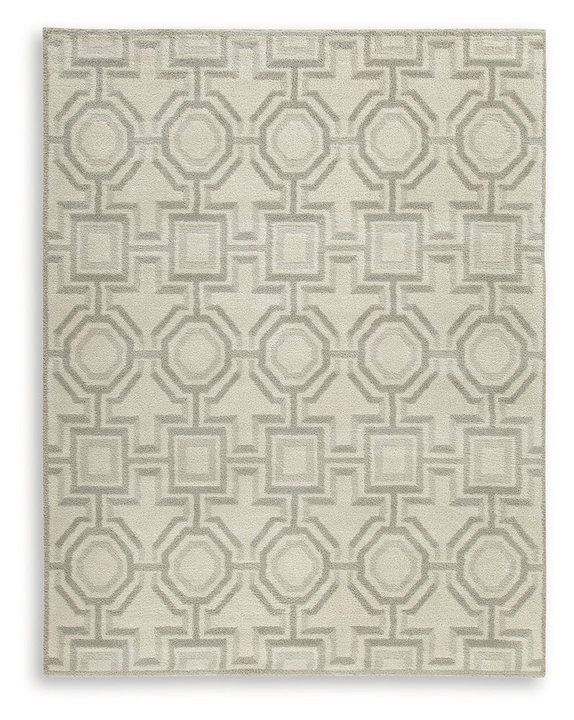 Maconville Ivory/Gray Large Rug by Ashley at Eve Furniture
