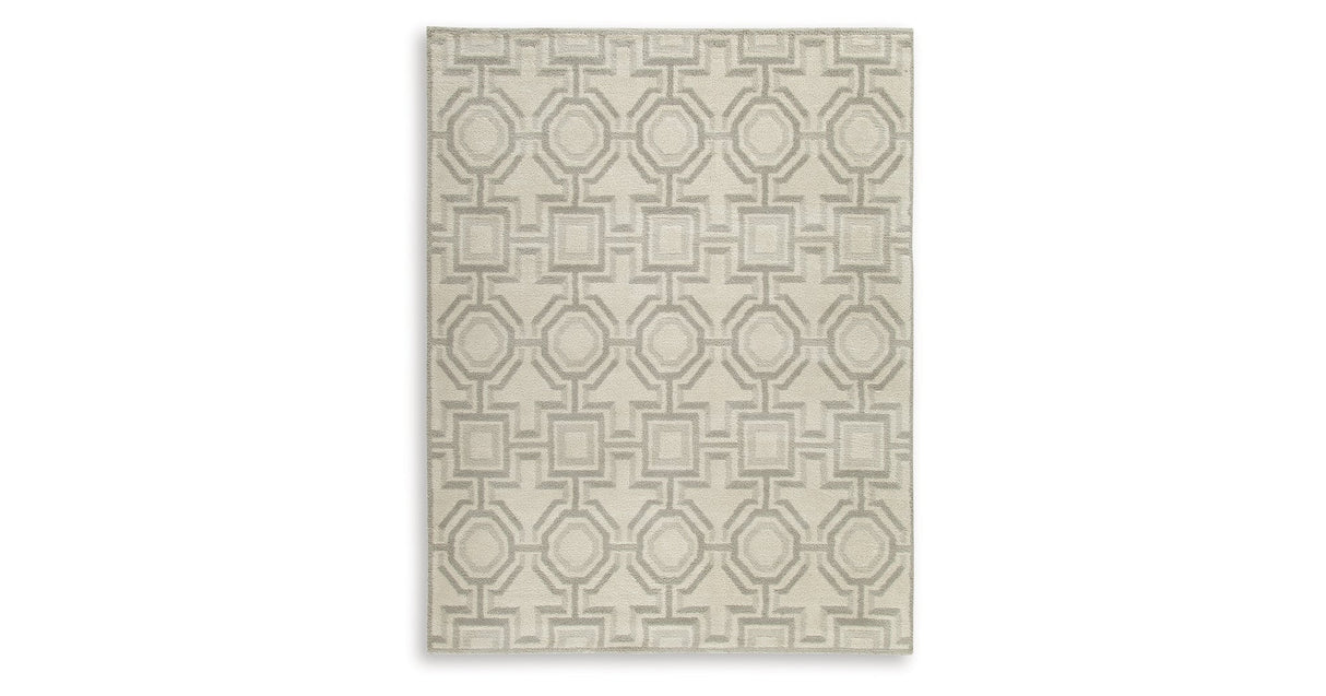 Maconville Ivory/Gray Large Rug by Ashley at Eve Furniture