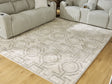 Maconville Ivory/Gray Large Rug by Ashley at Eve Furniture