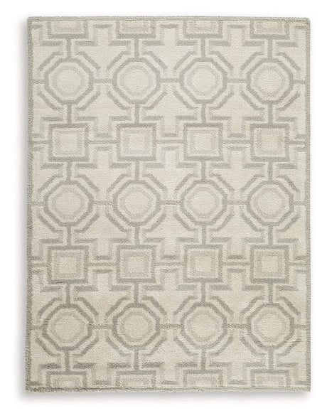 Maconville Ivory/Gray Medium Rug by Ashley at Eve Furniture