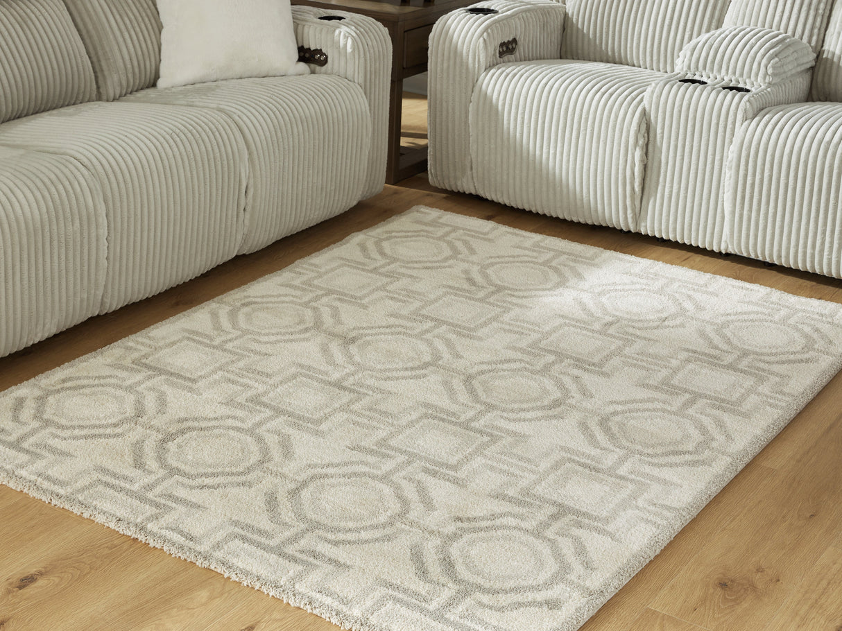 Maconville Ivory/Gray Medium Rug by Ashley at Eve Furniture