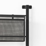 Macrinus Black Metal W/Mesh Wall Mounted Shelf by Mercana at Eve Furniture