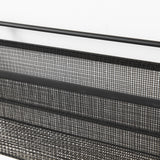 Macrinus Black Metal W/Mesh Wall Mounted Shelf by Mercana at Eve Furniture