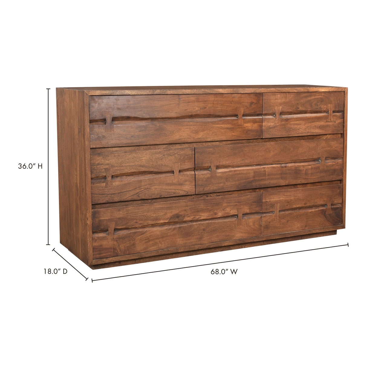 Madagascar Brown Dresser by Moe's Home at Eve Furniture