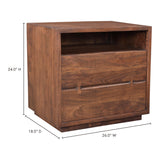 Madagascar Brown Nightstand by Moe's Home at Eve Furniture