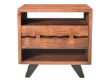 Madagascar Brown Nightstand Open-Shelf by Moe's Home at Eve Furniture