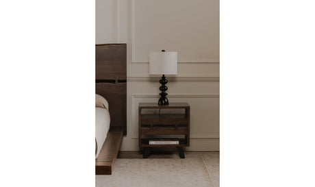 Madagascar Nightstand Dark Brown by Moe's Home at Eve Furniture