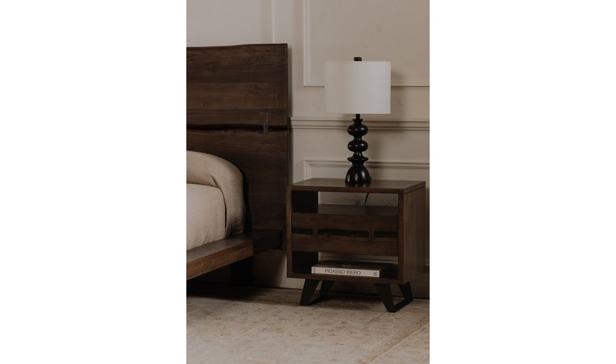 Madagascar Nightstand Dark Brown by Moe's Home at Eve Furniture