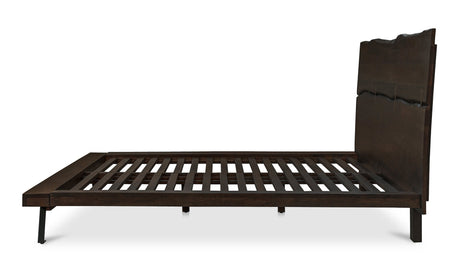 Madagascar Platform Bed Dark Brown by Moe's Home at Eve Furniture