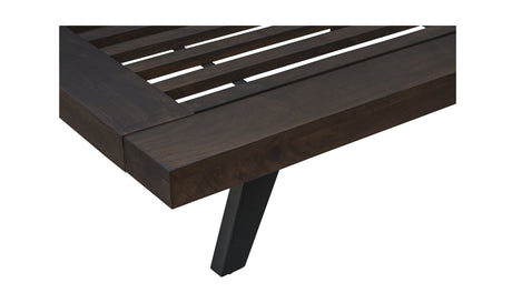 Madagascar Platform Bed Dark Brown by Moe's Home at Eve Furniture