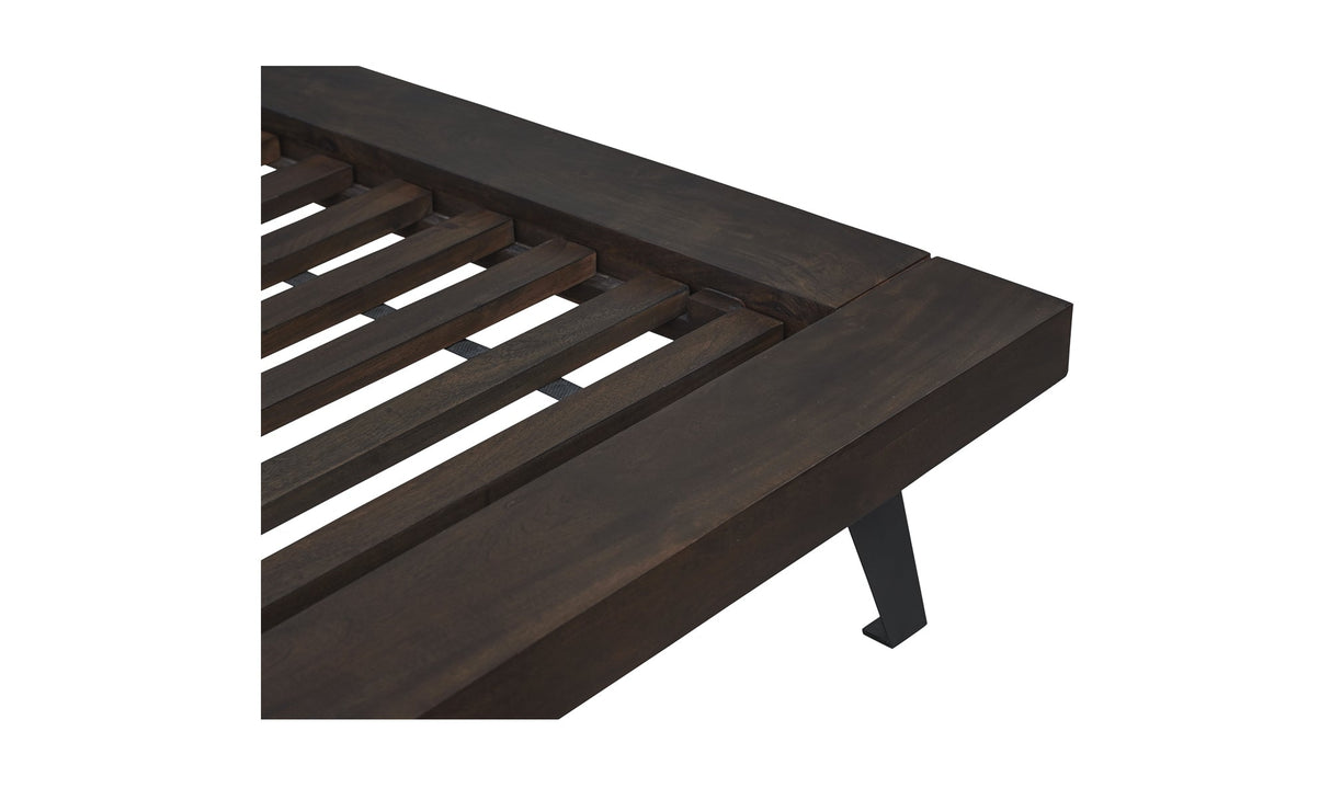 Madagascar Platform Bed Dark Brown by Moe's Home at Eve Furniture
