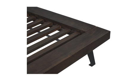 Madagascar Platform Bed Dark Brown by Moe's Home at Eve Furniture