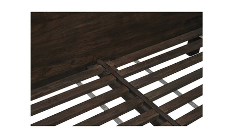 Madagascar Platform Bed Dark Brown by Moe's Home at Eve Furniture