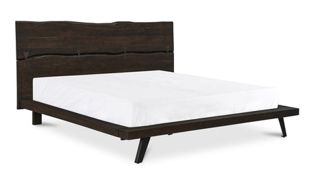 Madagascar Platform Bed Dark Brown by Moe's Home at Eve Furniture