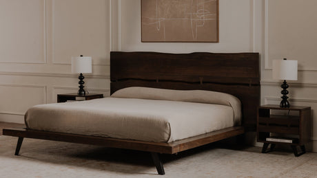 Madagascar Platform Bed Dark Brown by Moe's Home at Eve Furniture