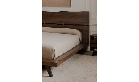 Madagascar Platform Bed Dark Brown by Moe's Home at Eve Furniture