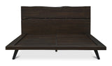 Madagascar Platform Bed Dark Brown by Moe's Home at Eve Furniture