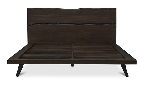 Madagascar Platform Bed Dark Brown by Moe's Home at Eve Furniture