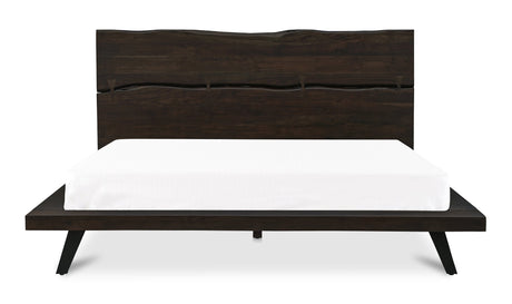 Madagascar Platform Bed Dark Brown by Moe's Home at Eve Furniture