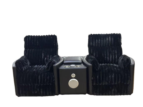 Madden Black Corduroy Upholstered Pillow Arm Manual Recliner by Coaster at Eve Furniture
