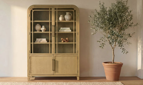Maddie Cabinet Natural by Moe's Home at Eve Furniture