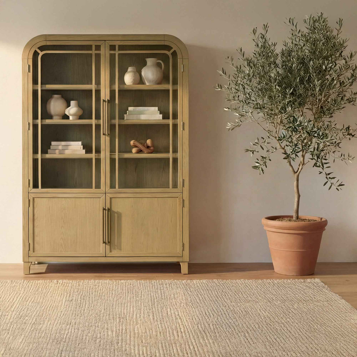 Maddie Natural Cabinet by Moe's Home at Eve Furniture