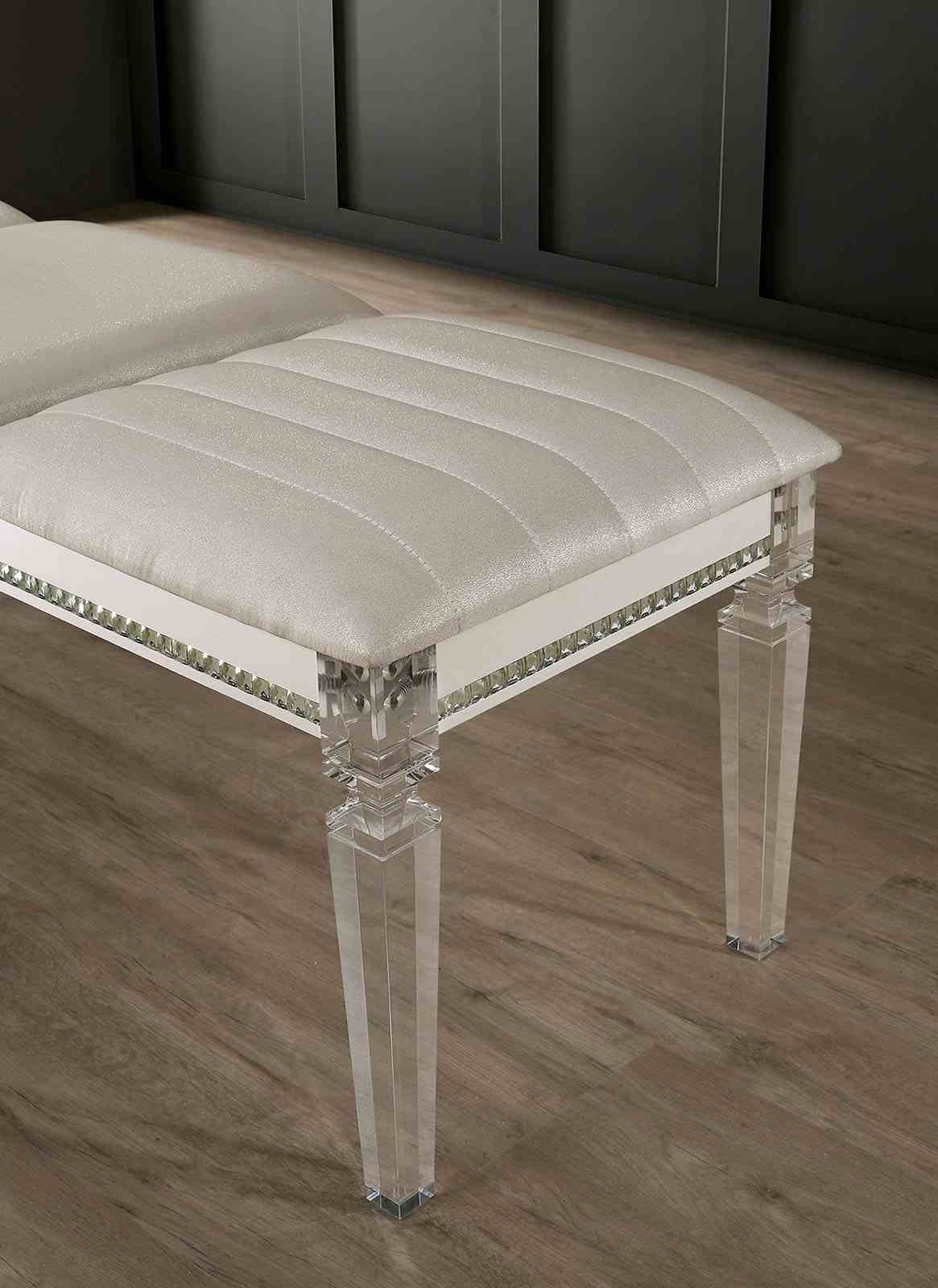 Maddie Pearl White Bench