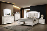 Maddie Pearl White California King Bed