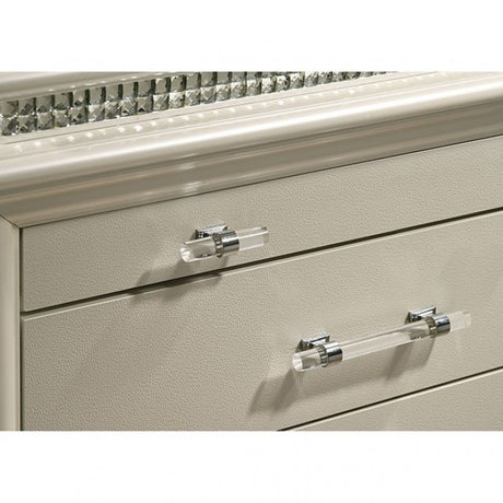 Maddie Pearl White/White 4-Piece Queen Bedroom Set by Furniture of America at Eve Furniture