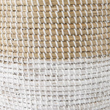 Maddie (Set of 3) Light Brown W/White Dipped Seagrass Round Basket W/ Handles by Mercana at Eve Furniture