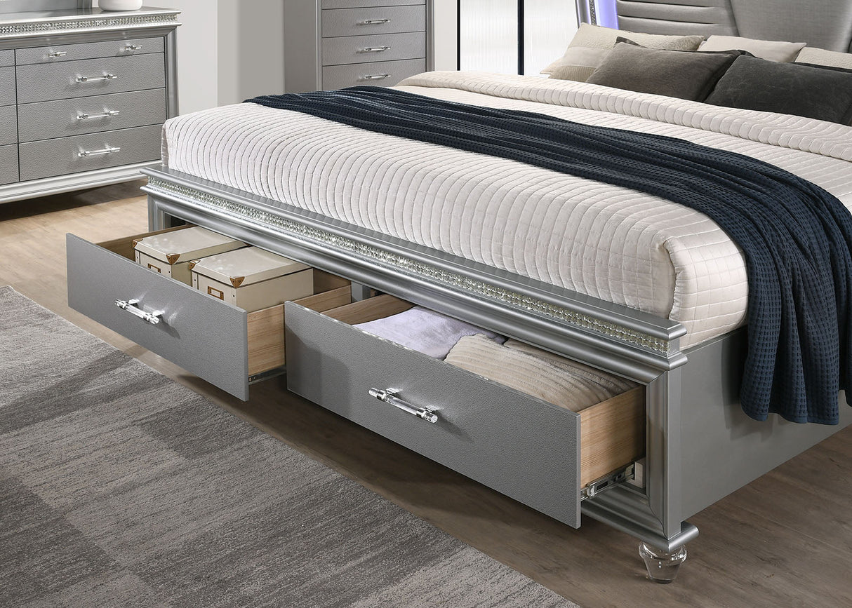 Maddie Silver Queen Bed by Furniture of America at Eve Furniture
