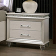 Maddie Pearl White Night Stand by Furniture of America at Eve Furniture