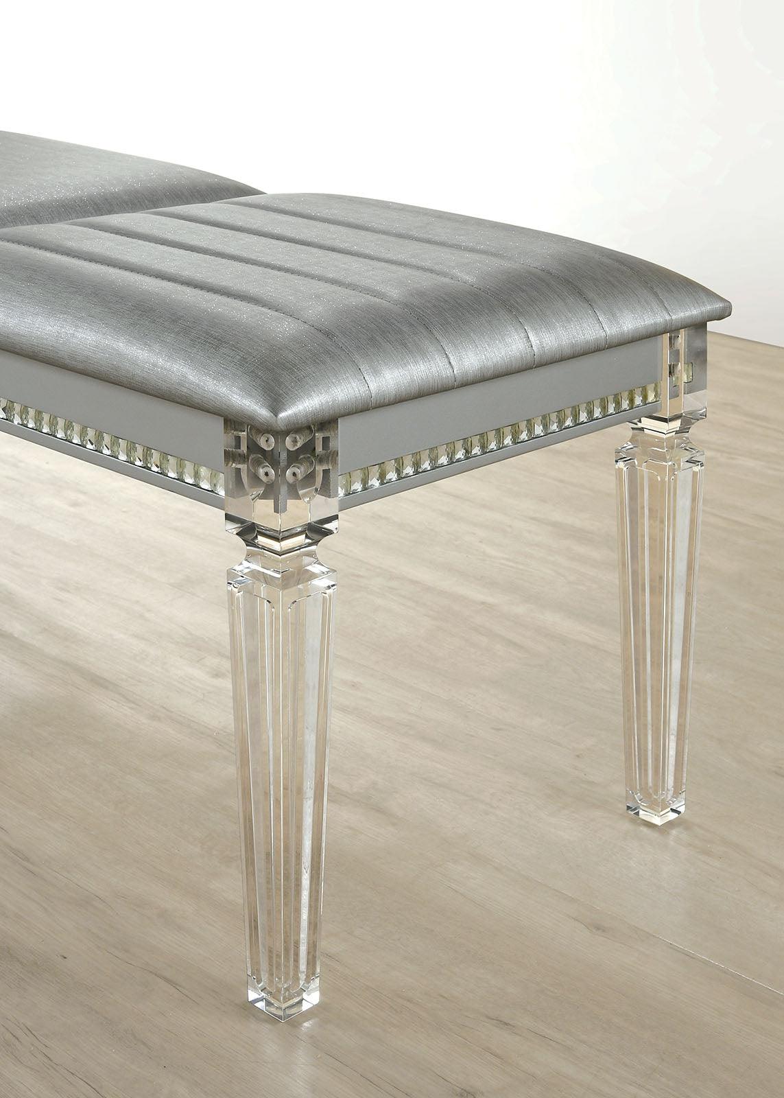 Maddie Silver Bench by Furniture of America at Eve Furniture